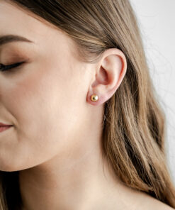 9ct YG Dome Studs (7mm)