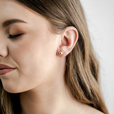 9ct YG Dome Studs (7mm)