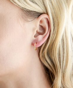 Dainty 9ct YG Hoops (S)