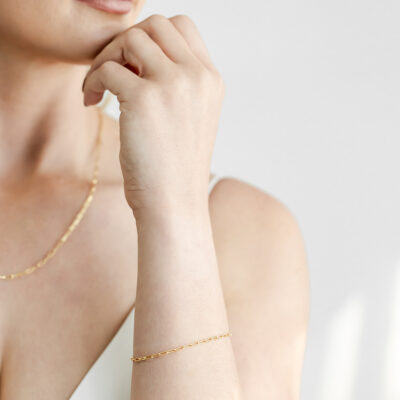 Paperclip Bracelet YG Plated