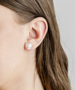 Mother of Pearl Flower Studs