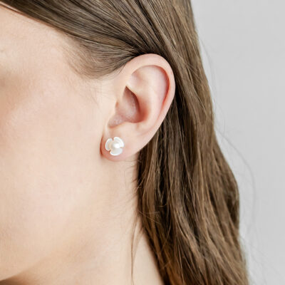 Mother of Pearl Flower Studs