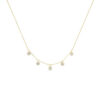 9ct YG CZ Mini Disc Necklace