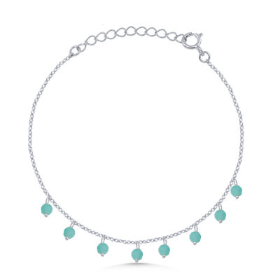 Amazonite Beaded Charm Bracelet