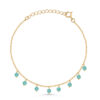 Amazonite Beaded Charm Bracelet