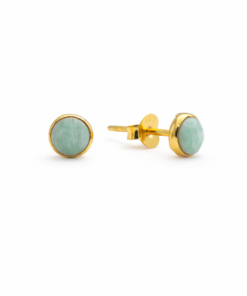 Amazonite Round Studs