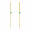 Amazonite Round Threader Earrings