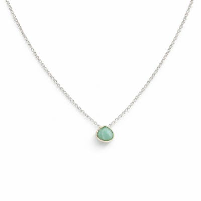 Amazonite Single Teardrop Necklace