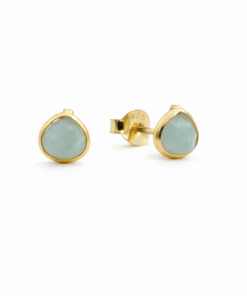 Amazonite Teardrop Studs