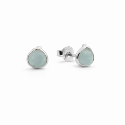 Amazonite Teardrop Studs