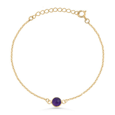 Amethyst Single Round Bracelet