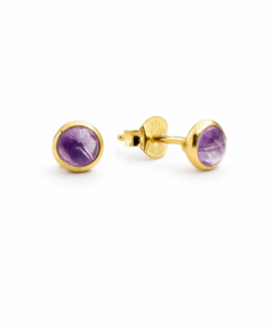 Amethyst Round Studs