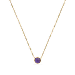 Amethyst Single Round Necklace