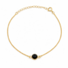 Black Spinel Single Round Bracelet