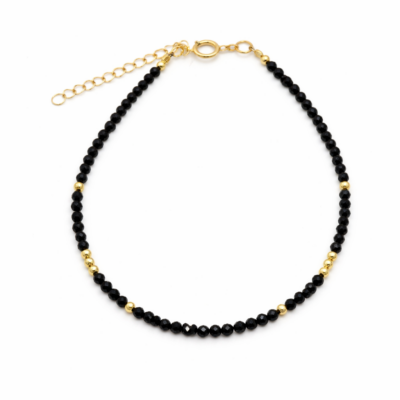 Black Spinel Beaded Bracelet