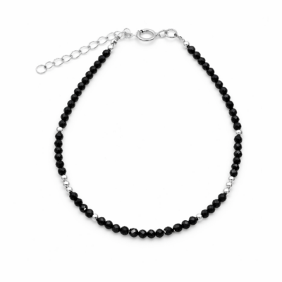 Black Spinel Beaded Bracelet
