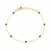 Black Spinel Station Bracelet