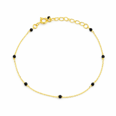 Black Spinel Station Bracelet