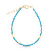 Blue Agate Beaded Bracelet