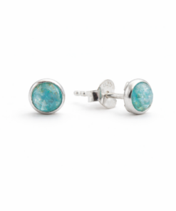 Amazonite Round Studs