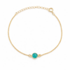 Blue Agate Single Round Bracelet
