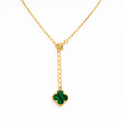 Malachite Trio Clover Necklace
