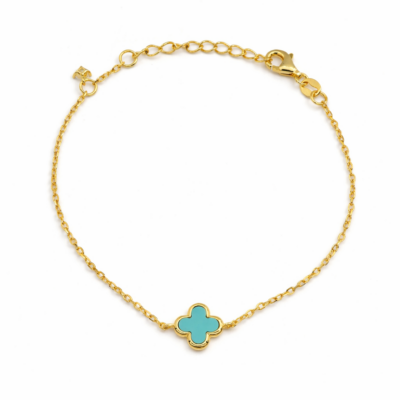 Turquoise Single Clover Bracelet
