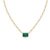 Green Onyx Paperclip Chain Necklace