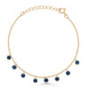 Lapis Lazuli Beaded Charm Bracelet