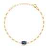 Lapis Lazuli Paperclip Chain Bracelet
