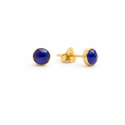 Lapis Lazuli Round Studs