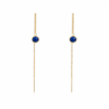 Lapis Lazuli Round Threader Earrings