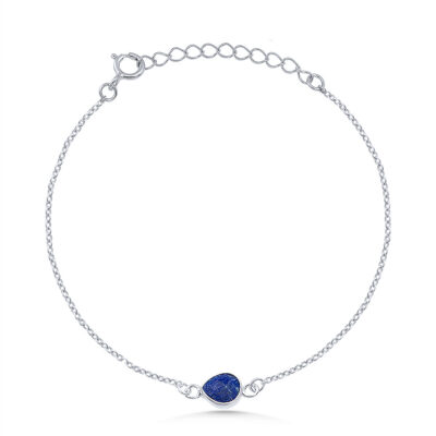 Lapis Lazuli Single Teardrop Bracelet