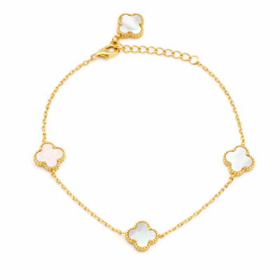 Mother-of-Pearl Trio Clover Bracelet