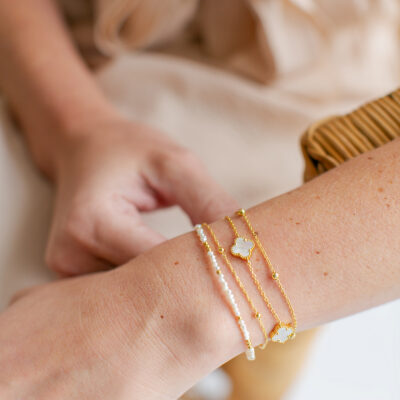 Mother-of-Pearl Trio Clover Bracelet