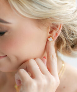Mother-of-Pearl Clover Earrings