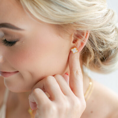 Mother-of-Pearl Clover Earrings