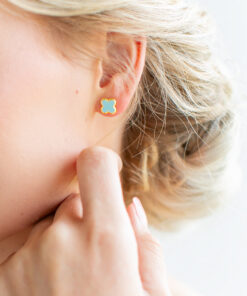 Turquoise Clover Earrings