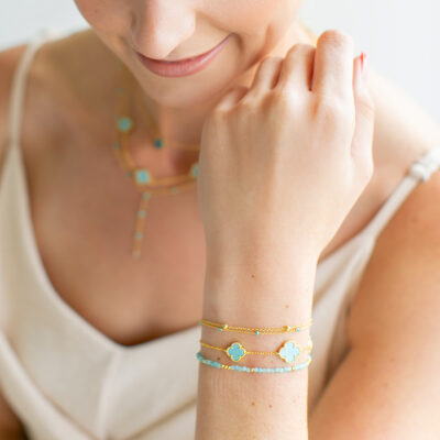 Turquoise Trio Clover Bracelet