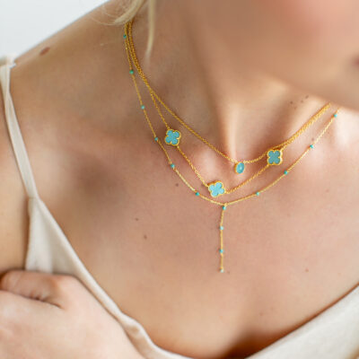 Turquoise Station Y-Chain Necklace
