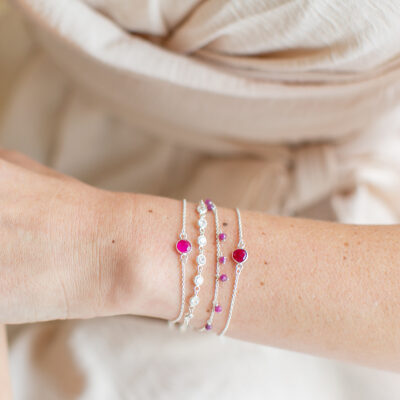Red Jade Single Teardrop Bracelet