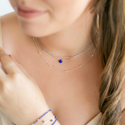 Lapis Lazuli Single Teardrop Necklace