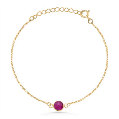 Red Jade Single Round Bracelet