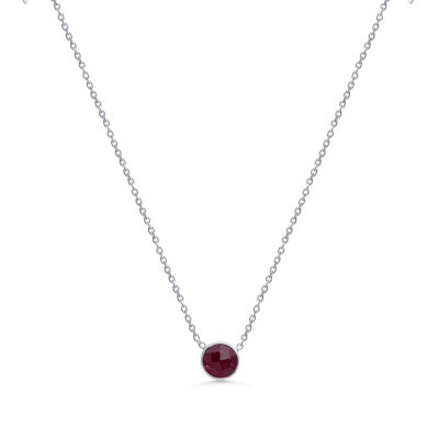 Red Jade Single Round Necklace