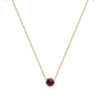 Red Jade Single Round Necklace