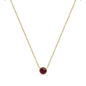 Red Jade Single Round Necklace