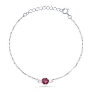 Red Jade Single Teardrop Bracelet