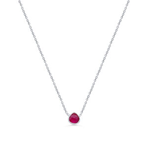 Red Jade Single Teardrop Necklace