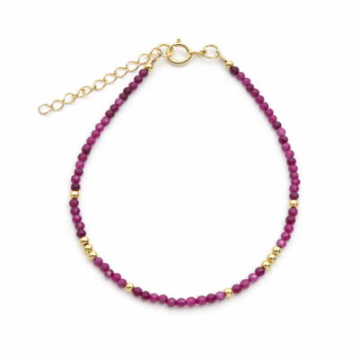 Ruby Beaded Bracelet