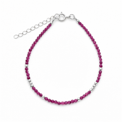 Ruby Beaded Bracelet